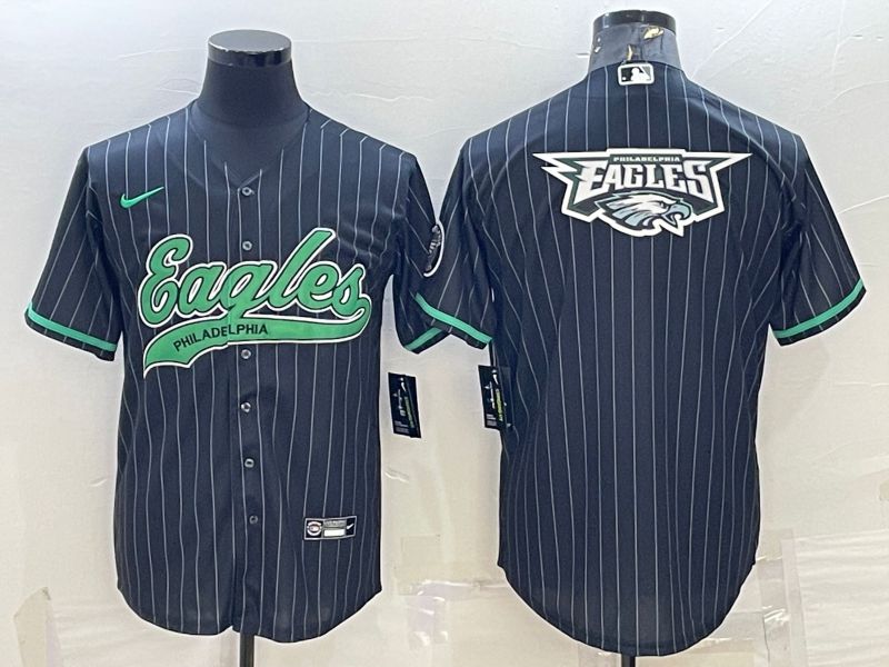 Men Philadelphia Eagles Blank Black Stripe 2022 Nike Co branded NFL Jersey->philadelphia eagles->NFL Jersey